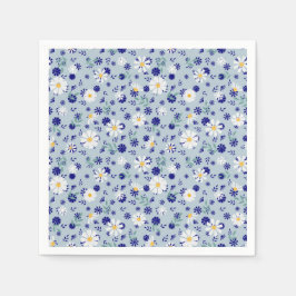 Återställ blommönster med daisy. pappersservett