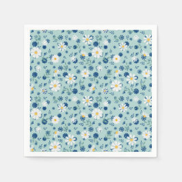 Återställ blommönster med daisy. pappersservett