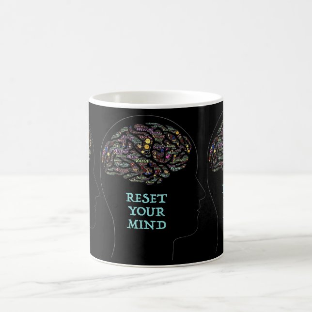 Återställ din sinnessinella Ord Art-design Kaffemugg (Center)