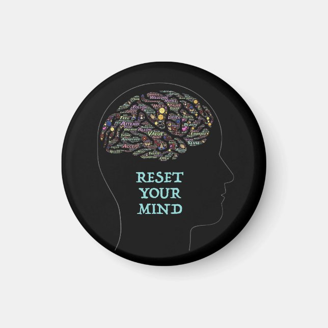 Återställ din sinnessinella Ord Art-design Magnet (Framsidan)