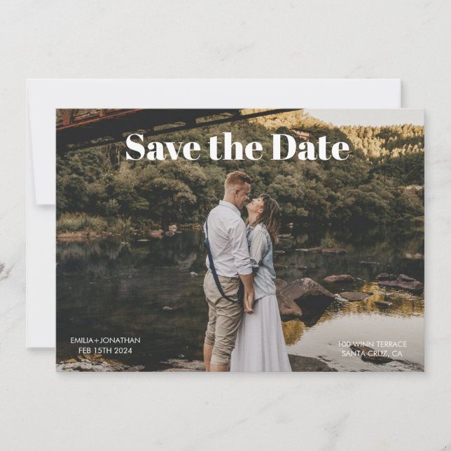 Återställ enkelt foto Spara datum Inbjudningar (Framsida)