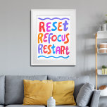 ÅTERSTÄLL FOCUS RESTART Colorful Roligt Bubble Bre Poster<br><div class="desc">Hand skapade konst åt dig! Lägg till din egen text, ändra även bakgrunden färg. Markera utskriften som är storlek med hjälp av listrutan ovan och du kan klicka på knappen "Redigera design" för att anpassa teckningen så att den passar alla storleka pappra. Köp en enkel poster eller en helt inramad...</div>