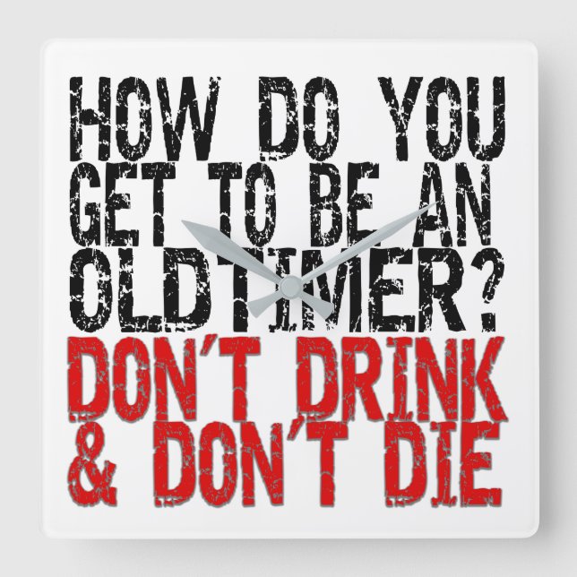 Återställ gammalt tidsinställda Joke Fyrkantig Klocka (Framsida)