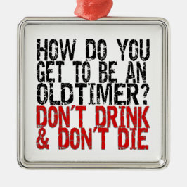 Återställ gammalt tidsinställda Joke Julgransprydnad Metall