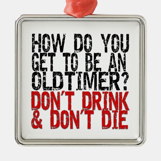 Återställ gammalt tidsinställda Joke Julgransprydnad Metall (Framsidan)