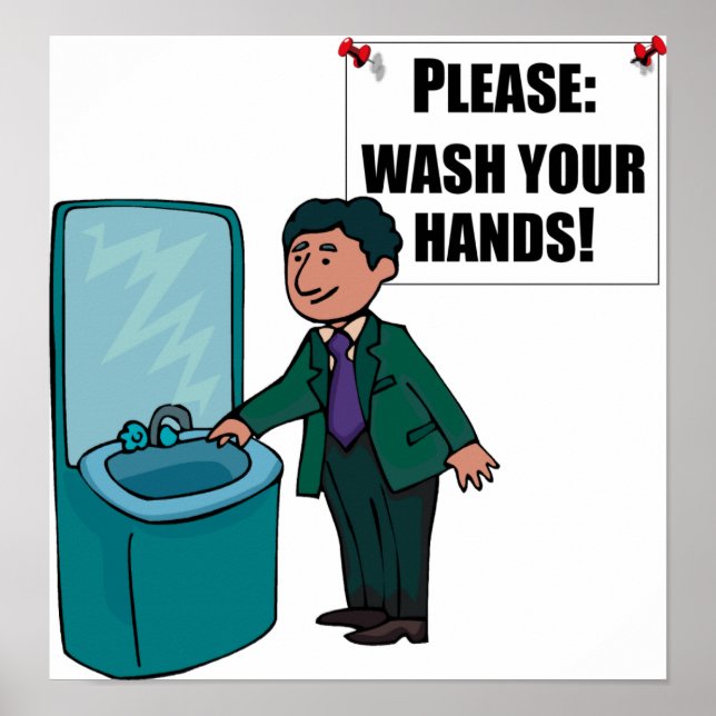 Återställ inloggning Tvätta Händer Poster (Framsidan)