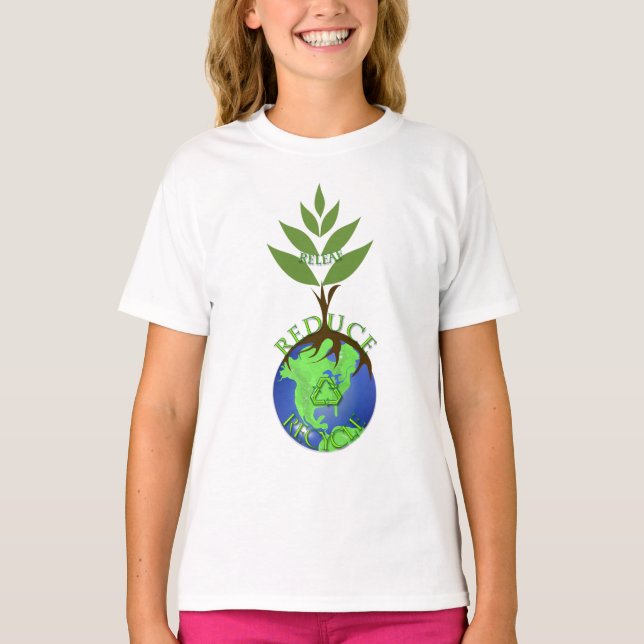 Återställ Minska Återvinn Tee Shirt (Framsida)
