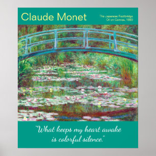 Återställ Monet-japanska fotbollsartistcitat Poster