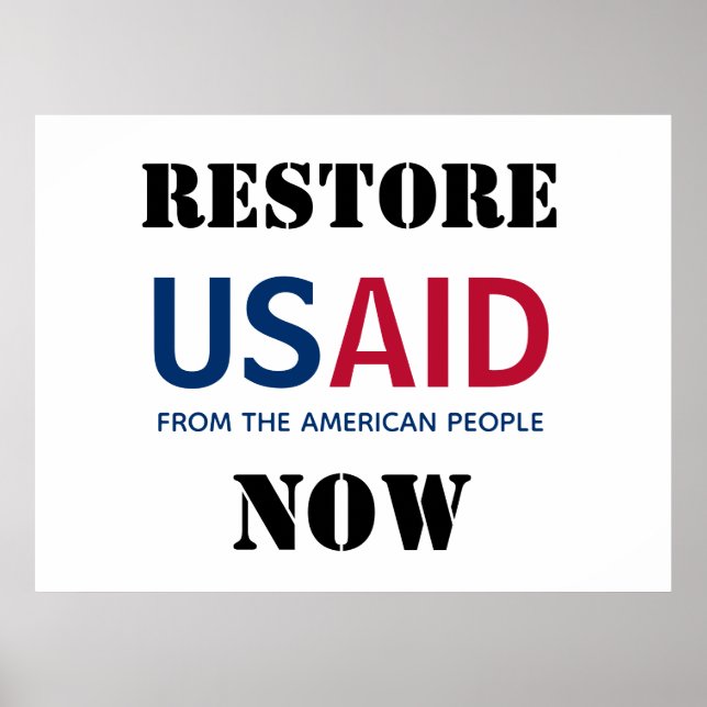 Återställ USAID nu Poster (Framsidan)