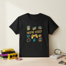återställ Vintage 90s KID nostalgia-grafik