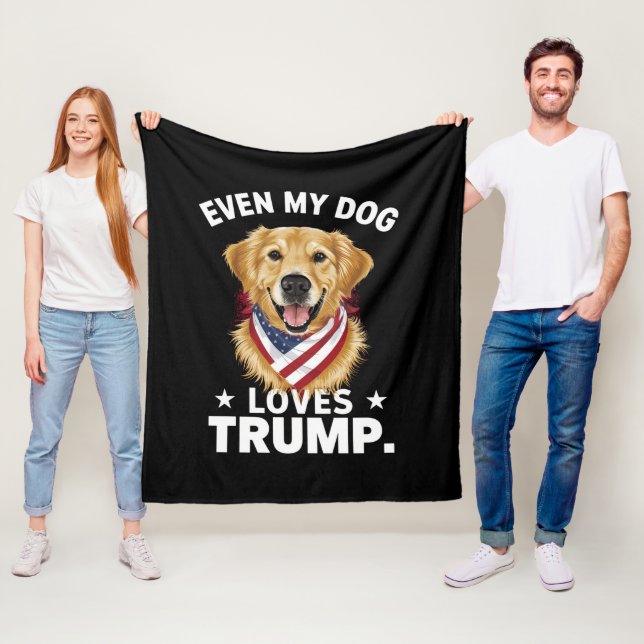 Återställa även min Hund-Kärlek-trast USA flagga Fleecefilt (På plats)