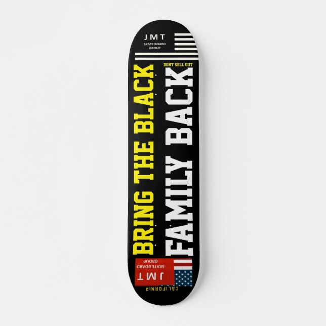 ÅTERSTÄLLA BLACKFAMILJEN BAKSKYDDSKYDDSKYDDET, 7 ¾ MINI SKATEBOARD BRÄDA 18,5 CM (Framsida)