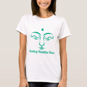 Återställa Buddha Ansikte (grönt/återställ) T Shirt