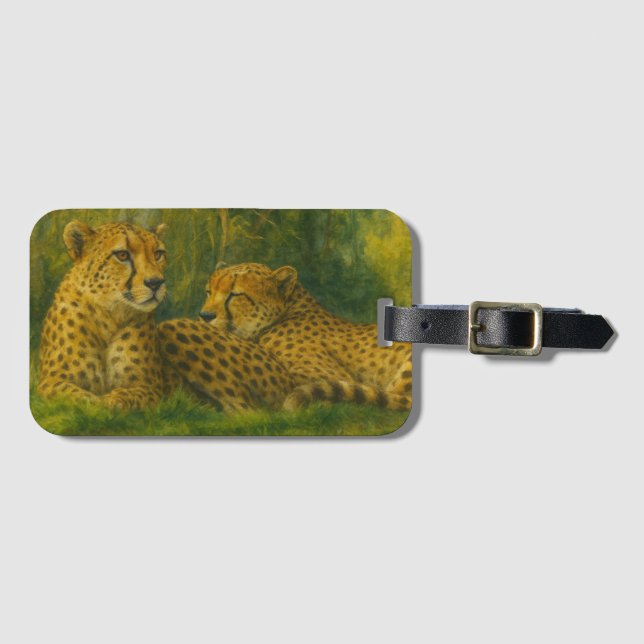 Återställa Cheetah Duo i skogsinställning Bagagebricka (Framsida horisontal)