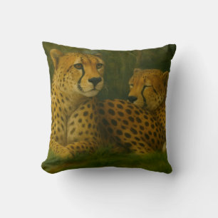 Återställa Cheetah Duo i skogsinställning Kudde