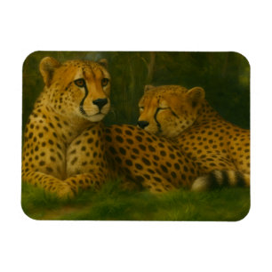 Återställa Cheetah Duo i skogsinställning Magnet