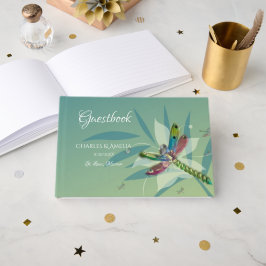 Återställa Dragonfly Bröllopsdag Guestbook Gästböcker