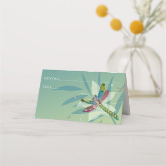 Återställa Dragonfly Reception Place Card Placeringskort