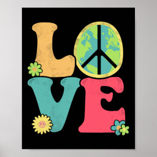 Återställa Fredsteckenet Kärlek Hippie Spara på jo Poster