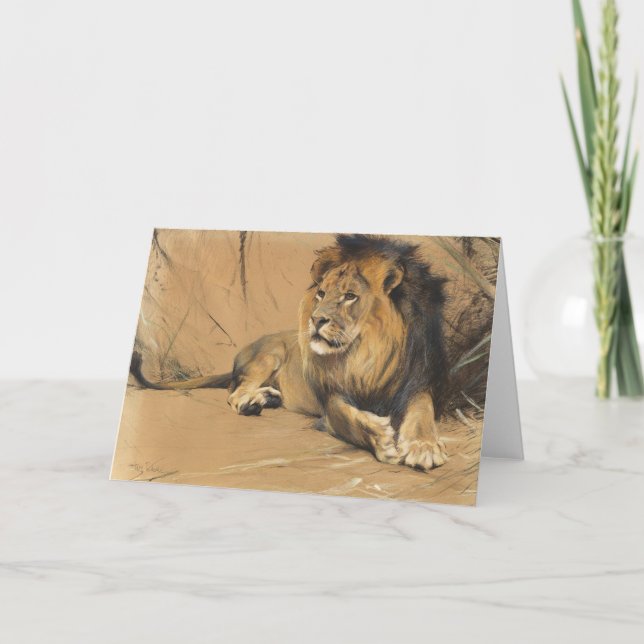 Återställa Lejon | Wilhelm Kuhnert Kort (Framsida)