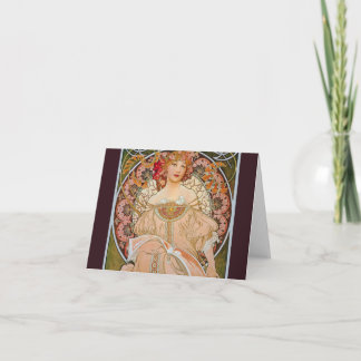 Återställa med Alphonse Mucha Note Card Kort