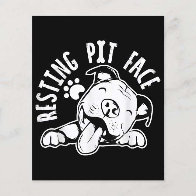 Återställa Pit Ansikte Rolig hund Pitbull-nod (Framsida)