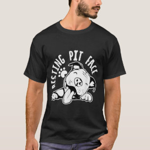 Återställa Pit Ansikte Rolig hund Pitbull-nodkläde T Shirt