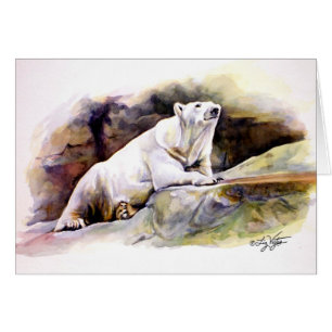 Återställa Polar Bear Card Hälsningskort