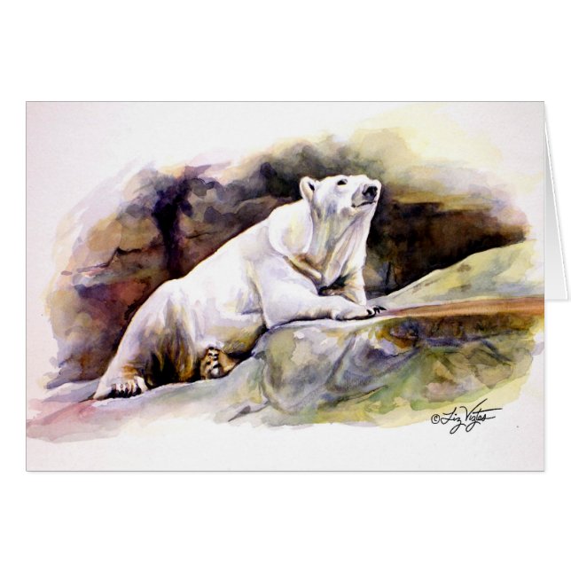 Återställa Polar Bear Card Hälsningskort (Framsidan Horizontal)