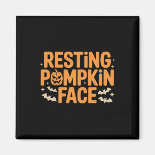 Återställa Pumpkin Ansikte Bold T Halloween Tee Magnet
