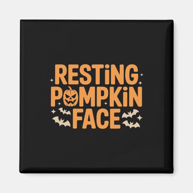 Återställa Pumpkin Ansikte Bold T Halloween Tee Magnet (Framsidan)