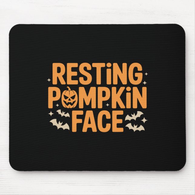 Återställa Pumpkin Ansikte Bold T Halloween Tee Musmatta (Framsidan)