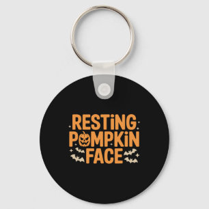 Återställa Pumpkin Ansikte Bold T Halloween Tee Nyckelring
