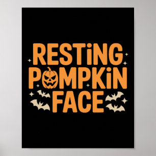 Återställa Pumpkin Ansikte Bold T Halloween Tee Poster