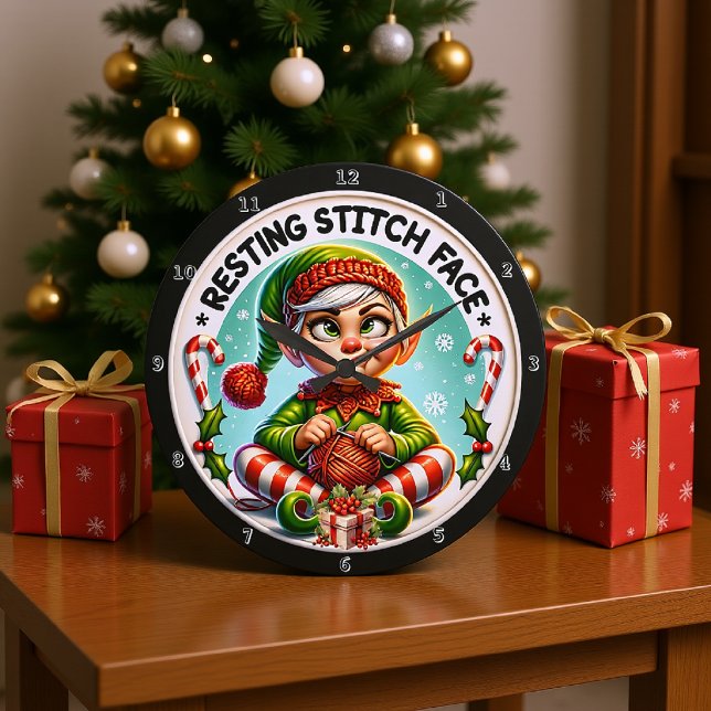 Återställa Stitch Ansikte Stor Klocka (Skapare uppladdad)