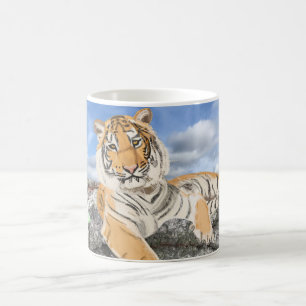 Återställa tigerkaffe Mugg
