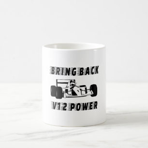 Återställa V12-strömmen till Tävling-bilens Silhou Kaffemugg