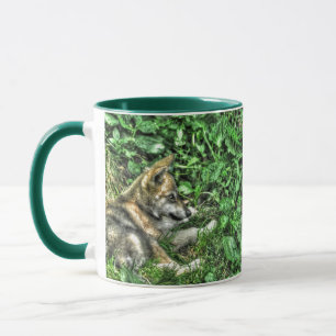 Återställa Varg-Valpen Baby Wildlife Photo Mugg