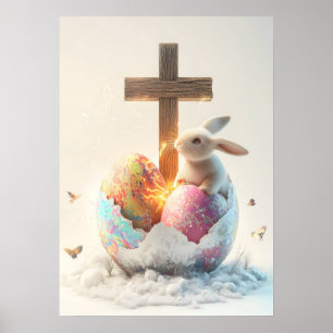 Återställande av glad påsk Poster