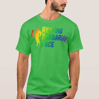 Återställande av regnbågsdesign för Barbariska Ans T Shirt