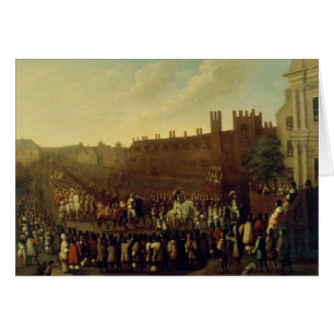 Återställandet av Charles II på Whitehall Hälsningskort