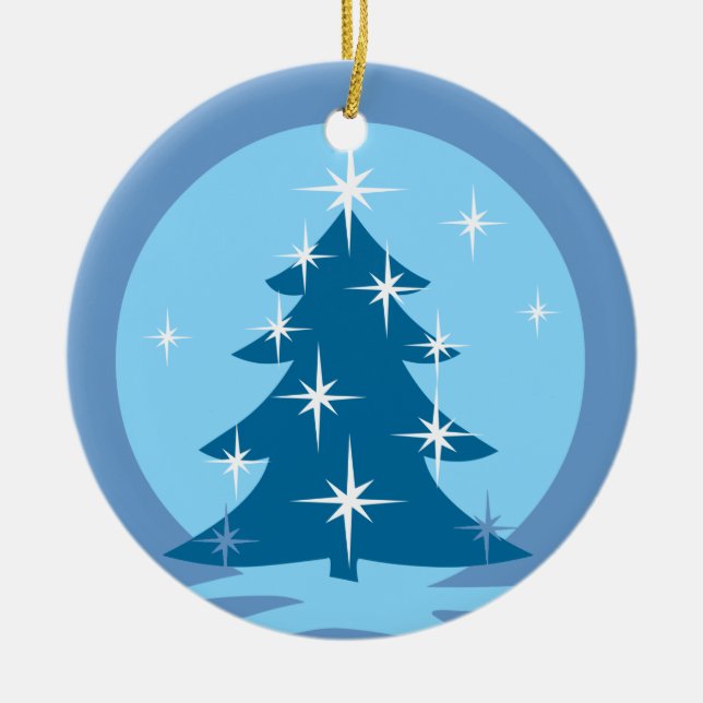 Återställbara Dekorationer för Ornament Snö Träd (Framsidan)