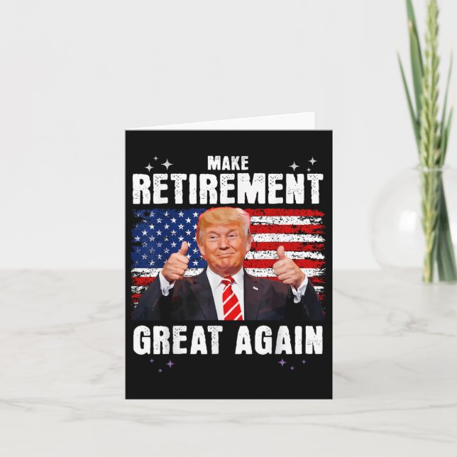 Återställd 2025 Pension 2025 Retiring 2025 Trump Kort (Framsida)
