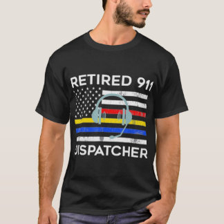Återställd 911 Dispatcher-Flagga T Shirt