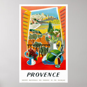 Återställd affisch för Provence frankrikevintage