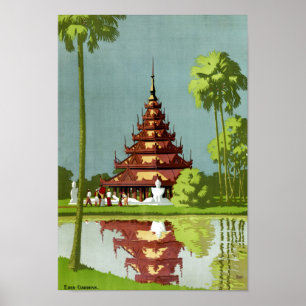 Återställd Calcutta vintage resoraffisch Poster