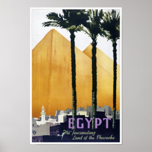 Återställd egyptenvintage resoraffisch poster