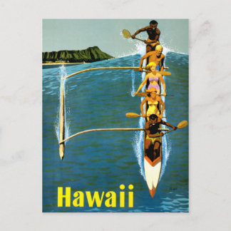 Återställd Hawaii vintage resoraffisch Vykort