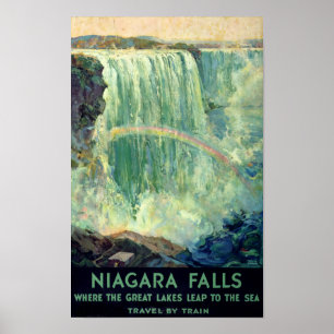 Återställd Niagara Falls vintage resoraffisch Poster