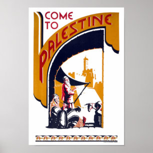 Återställd Palestina vintage resoraffisch Poster